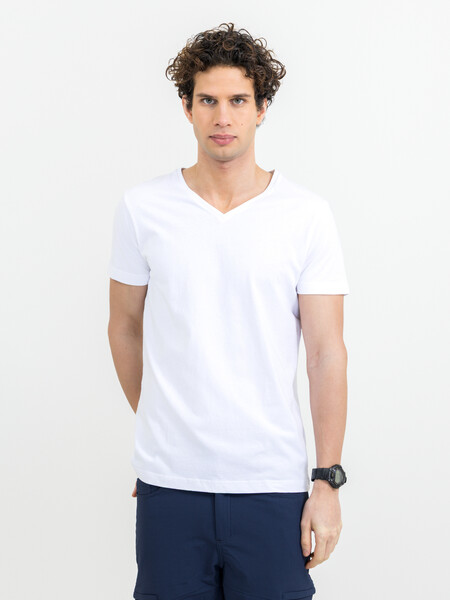Printer Heavy V t-shirt White S