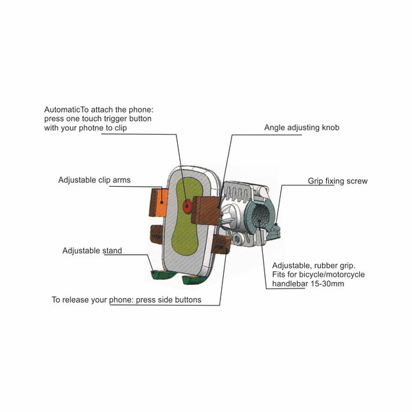 Cellsteady bike mobile phone holder