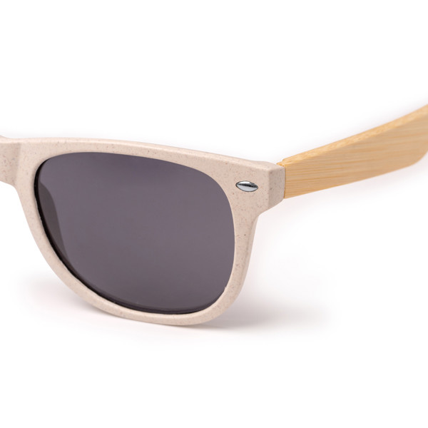 Personalised sunglasses made from wheat fibre and bamboo with UV400 protection