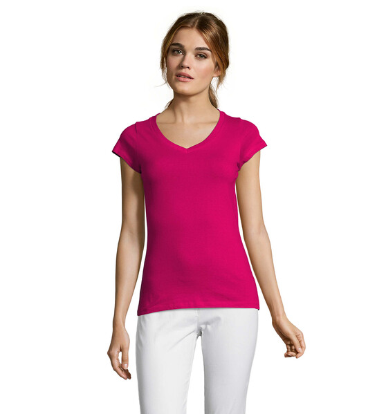 MOON T-SHIRT SENHORA 150g - FuchsiaS