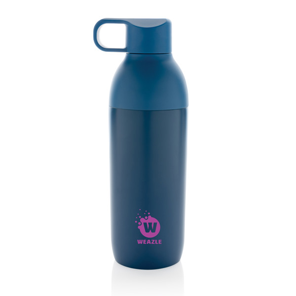 Bouteille iso 540ml en acier inoxydable recyclée Flow RCS - Bleu