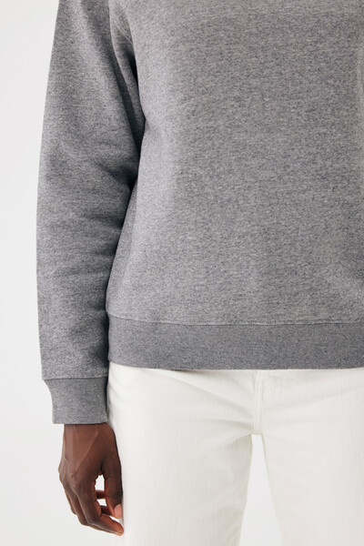 Mikina IQONIQ Torla z recyklované bavlny - Light Heather Anthracite / XS