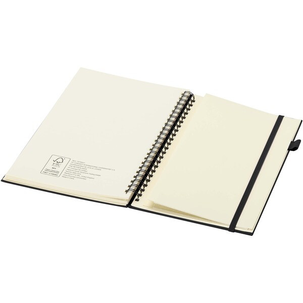 Liss A5 recycled plastic hard cover spiral notebook - Black