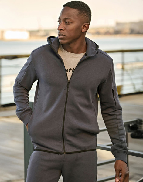 Athletic Hooded Full Zip Sweat - Black / XS