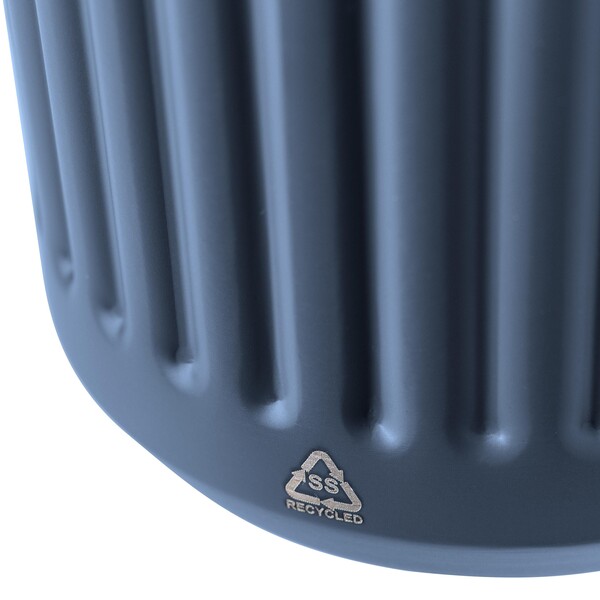 Mug de voyage en acier inoxydable recyclé (400 ml) Chiara - bleu