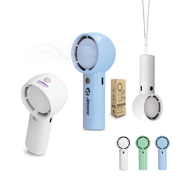PORTABLE RECHARGEABLE FAN - Blanc / 