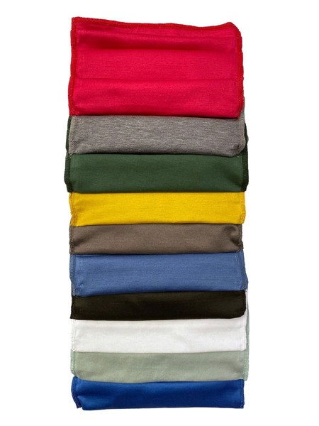 Mascherina pieghettata jersey colori assortiti