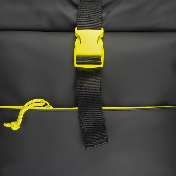 Water Resistant Soft Pu Laptop Backpack, Notebook Compartment - Yellow