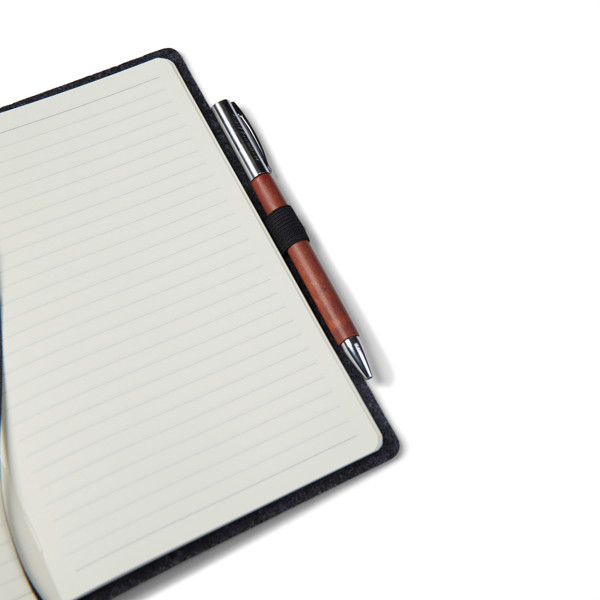 VINGA Albon GRS recycled felt notebook - Black
