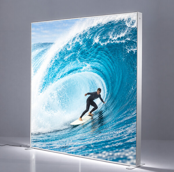 Painel LED dupla face 2000 × 2500, impressão incluída