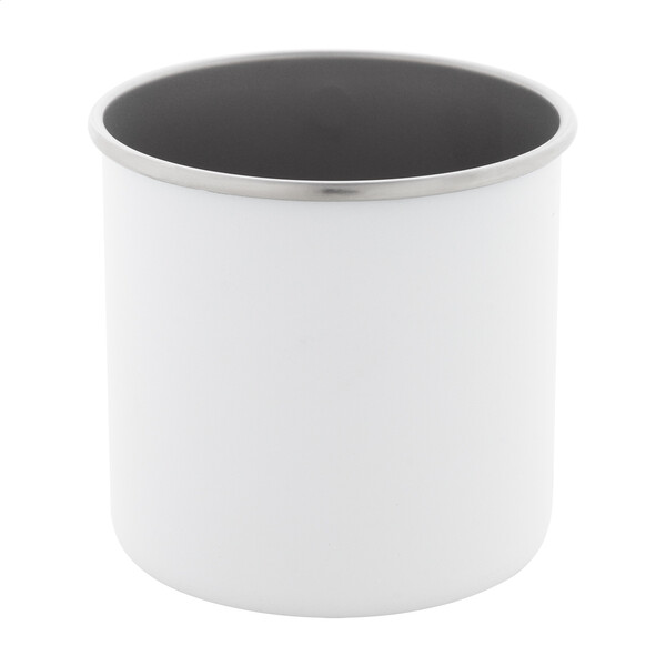 Recycled Stainless Steel Mug Hossa - White