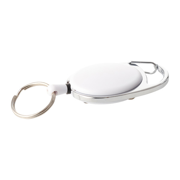 Ski-pass with carabiner - White