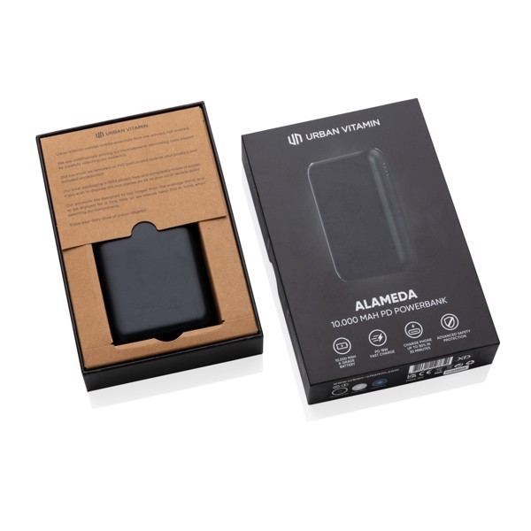 Powerbank 10.000 mAh 18W PD Urban Vitamin Alameda - Noir