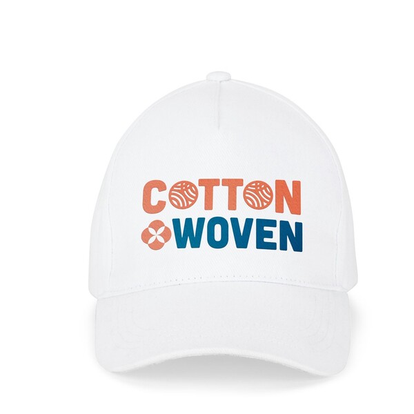 ASHTON. 100% cotton cap (260 g/m²) with 5 panels - White