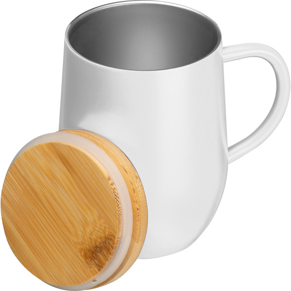 Double-walled mug, 300 ml JOHN - White