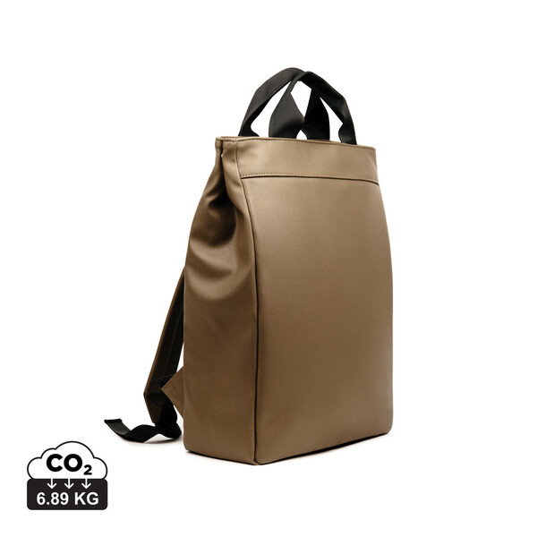 VINGA Bermond RCS recycled PU backpack - Brown