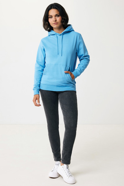 Sweat à capuche en coton recyclé Iqoniq Jasper - Tranquil Blue / XL