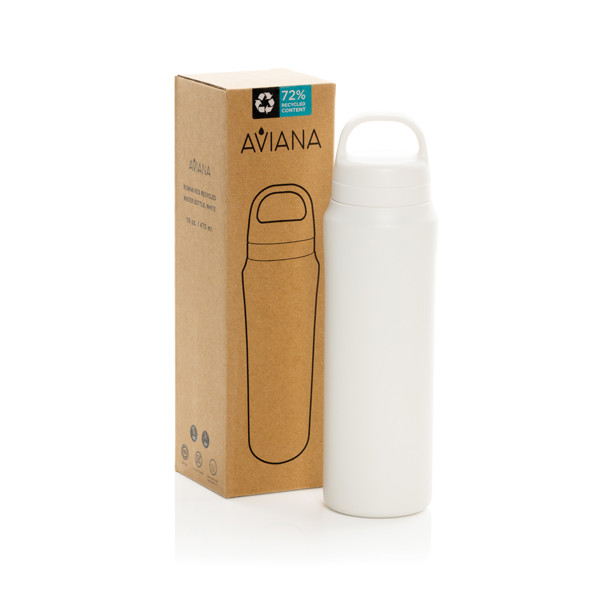 Aviana™ Rowan RCS Recycled Water Bottle 470 ML - White