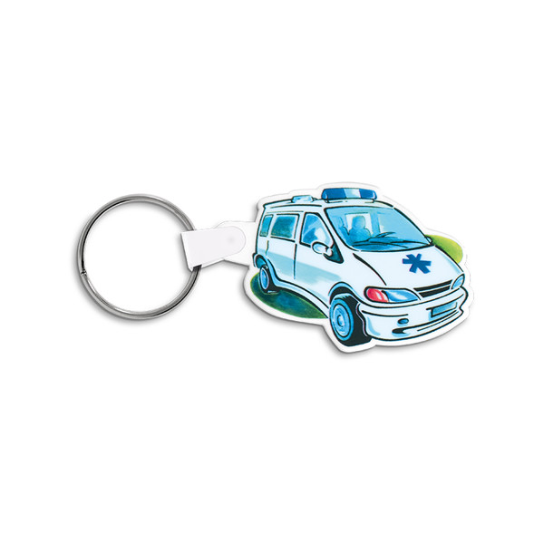 THEMED RIGID KEY-RING - AMBULANCE / Blanc