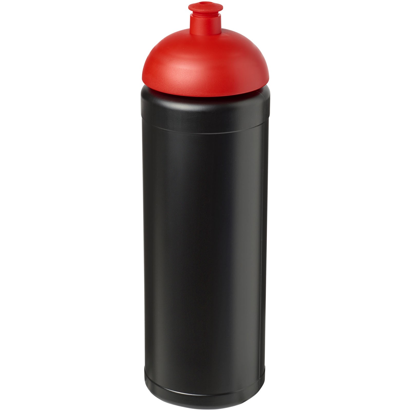 Sportovní láhev s kupolovitým víčkem Baseline® Plus grip 750 ml - Černá / Červená s efektem námrazy