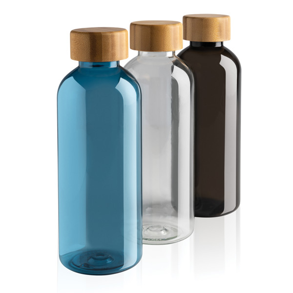 RCS RPET bottle with bamboo lid - Black