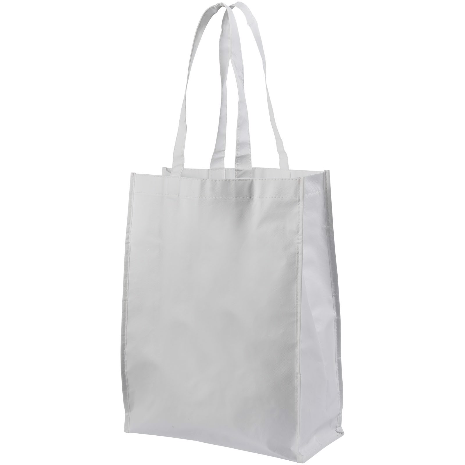 Conessa laminated shopping tote bag - White