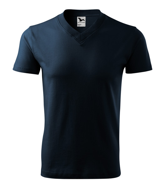 Tričko Unisex Malfini® V-Neck - Tmavomodrá / M