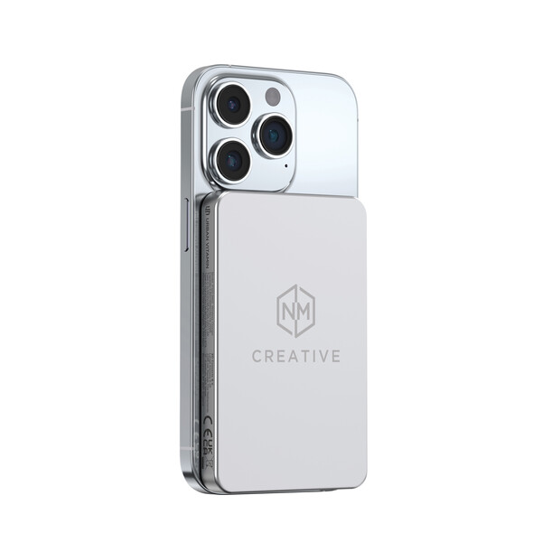 Urban Vitamin Marin 5000mAh magnetic 15W wireless powerbank - Zilver