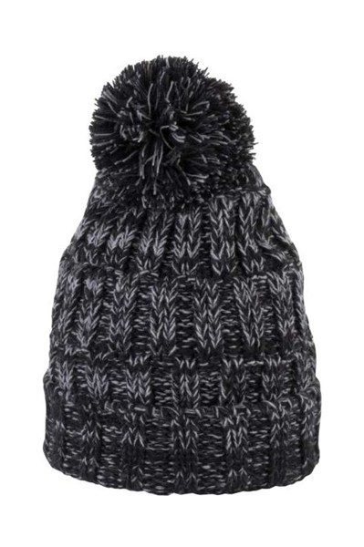 Bobble Beanie - Black Twist