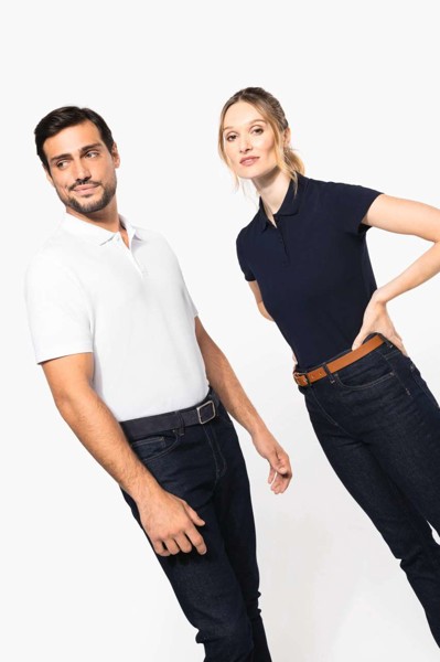 Ladies' Short-Sleeved Supima® Polo Shirt - White / XL