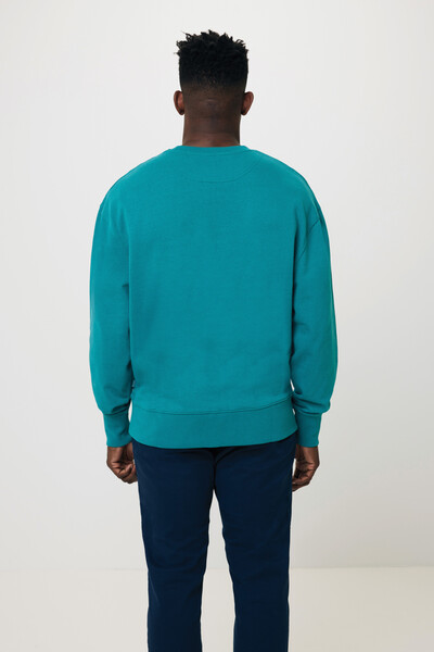 Mikina Iqoniq Kruger relaxed fit z recykl. bavlny - Verdigris / M