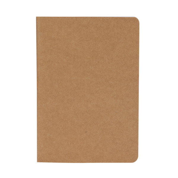 Libreta personalizada A6 de cartón reciclado con hojas rayadas