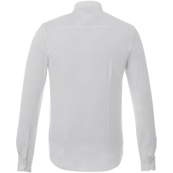 Camisa de manga larga de punto piqué "Bigelow" - Blanco / XL
