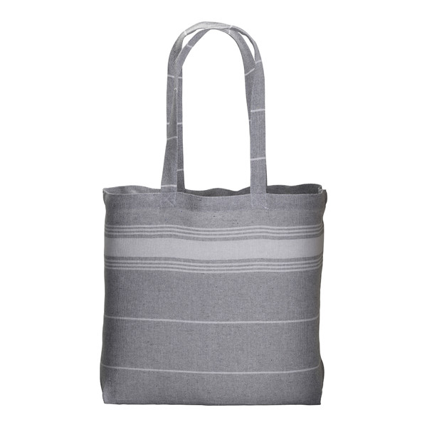 180 G/M2 Cotton Fouta Shopping Bag, Long Handles - Grey