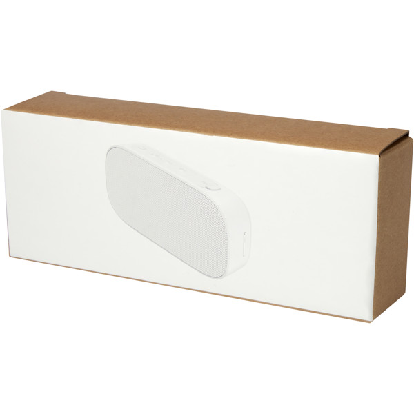 Enceinte Bluetooth® Stark 2.0 IPX5 en plastique recyclé de 5W - Blanc