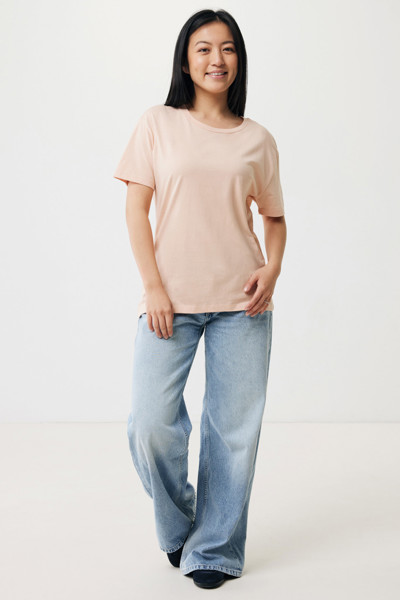 Iqoniq Yala women lightweight recycled cotton t-shirt - Peach Nectar / XXS