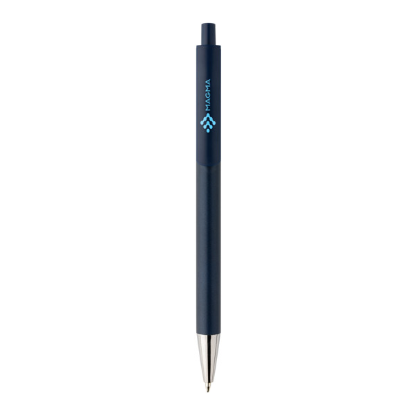 Stylo en aluminium recyclé certifié RCS Amisk - Bleu
