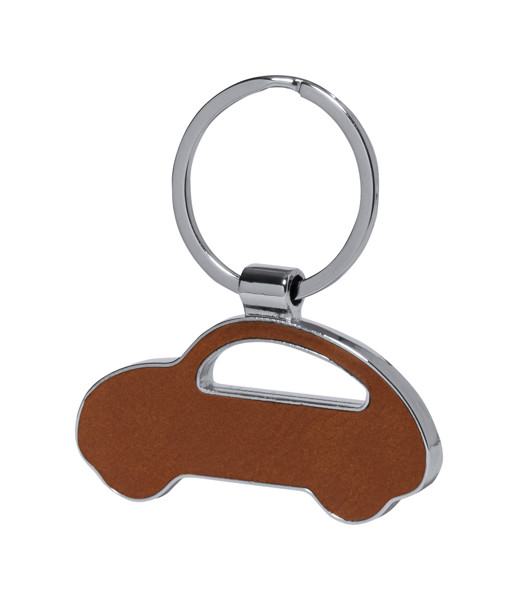 Keyring Behok, Rectangle - Brown