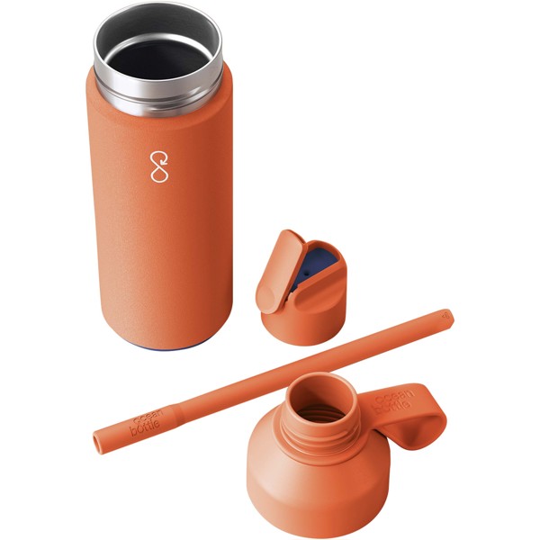 Garrafa de água de 500 ml com isolamento de vácuo "Ocean Bottle GO" - Sun Orange