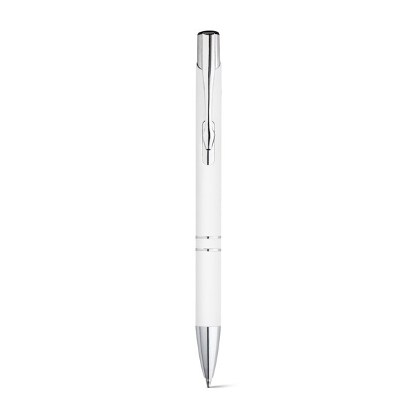 BETA SOFT. Soft touch aluminium ball pen - White