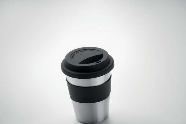 Ühekordse seinaga roostevabast terasest tumbler 350 ml Irmug - Must