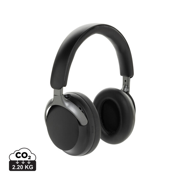 Soundpro RCS gerecycled plastic ANC-hoofdtelefoon - Zwart