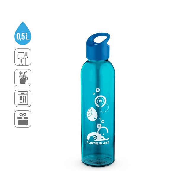 PORTIS GLASS. Staklena boca od 500ml - Bijela