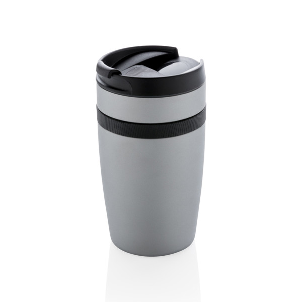 Sierra leak proof vacuum coffee tumbler - Silver / Black