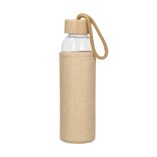 Glasflasche Mit Hülle "Natural", 0,5L