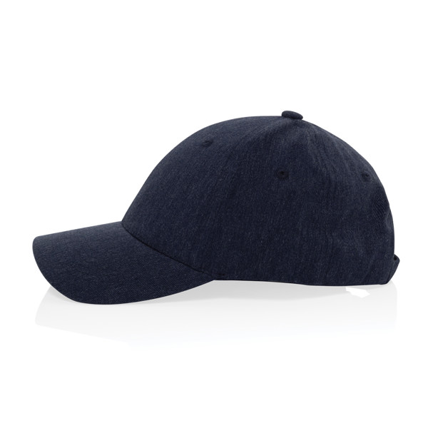 Casquette 6 panneaux 200gr chiné et recyclé AWARE™ Milo - Bleu Marine