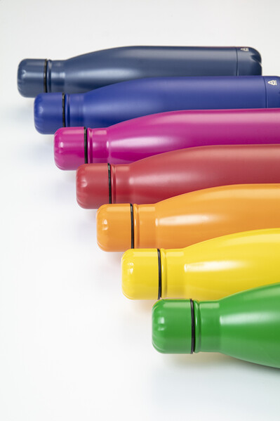 Bouteille en acier inoxydable recyclé Refill - Bleu