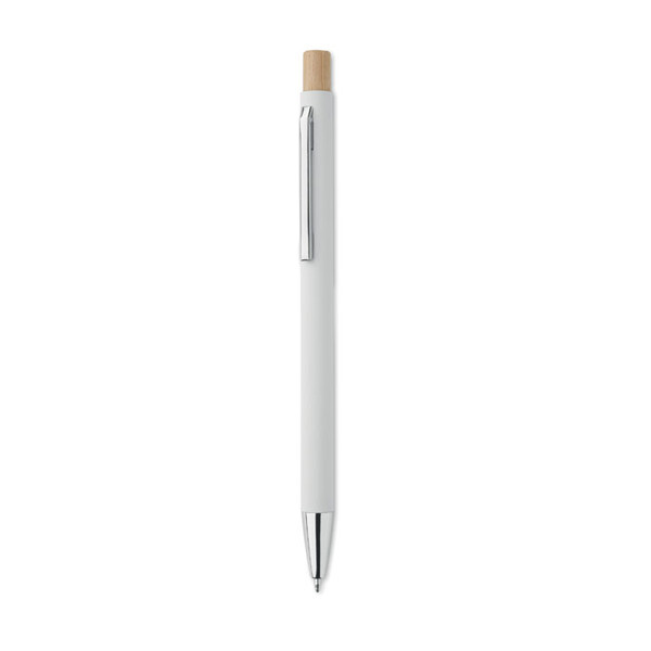 Recycled aluminium ball pen Bergamo - White