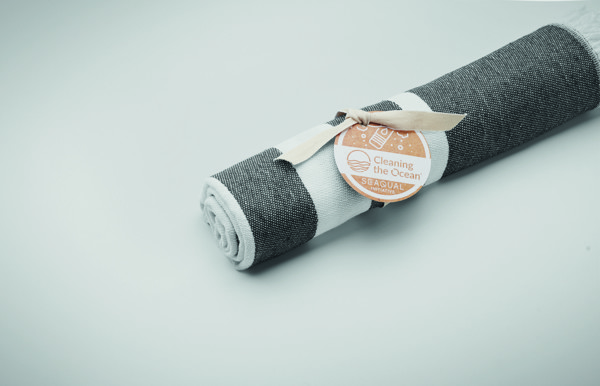 Toalha banho turco 100X70 cm Wave - Cinza