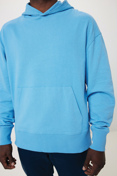 Sweat à capuche en coton recyclé Iqoniq Yoho - Tranquil Blue / M